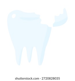 Damaged tooth, carious cavity, tooth decay.