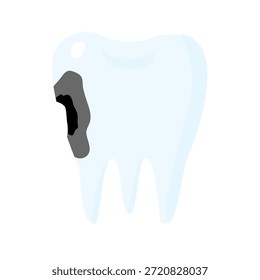 Dano no dente, cavidade cárie, cárie dentária.