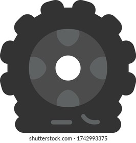 Damaged Tyre Vector Color Icon Design, Tire Shop and Auto Service Center Instruments on white background, Deflate Tire Concept, 