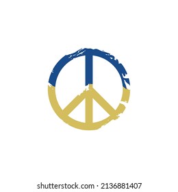 Ilustración vectorial de bandera de Ucrania dañada. Recen por Ucrania. Dile no a la guerra.