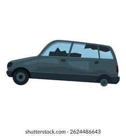 Veículo danificado simbolizando problemas com o carro, acidente ou vandalismo, destacando a necessidade de reparo e seguro