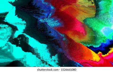Damaged video image. Faulty television broadcast. The distorted screen of a broken VHS player. Abstract digital noise glitch effect. Vector illustration.