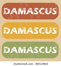Damascus on colored background