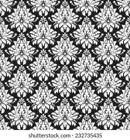 Damascus pattern. Seamless vintage background. Vector illustration. 
