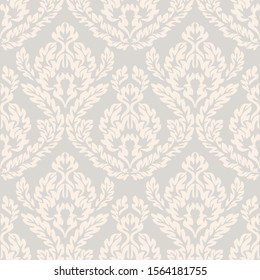 Damascus seamless background. Classic luxury old-fashioned damask ornament, Royal Victorian seamless texture for Wallpaper, textiles, packaging. Exquisite Baroque floral pattern in vector.