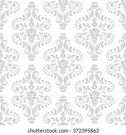 Damascus seamless pattern of floral ornament wallpaper background in vintage style