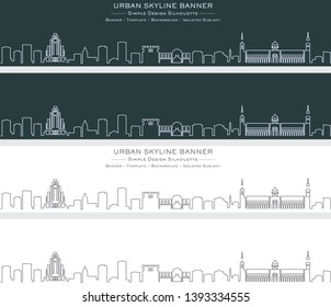 Damascus Single Line Skyline Banner