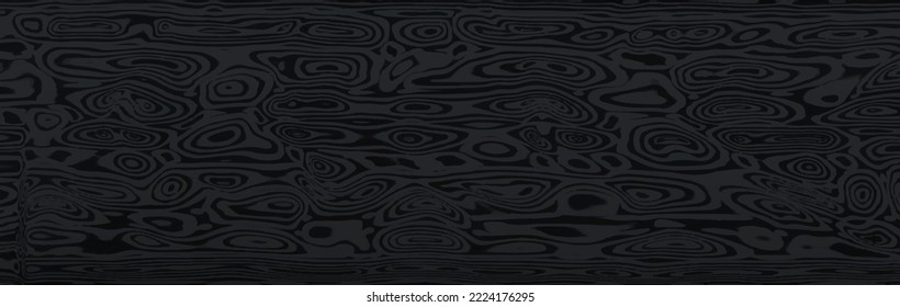 Damascus Steel Texture, Cloud Pattern, Dark Color Vector