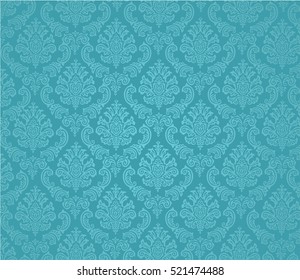 Azul del fondo del Damasco, Ilustración vectorial/ Eps editable 10.