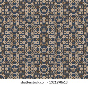 Damask background seamless pattern, vector image