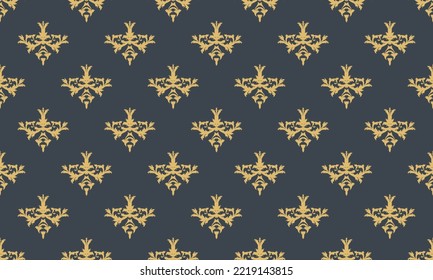 Damask background vector seamless pattern background wallpaper Fleur de Lis pattern African Digital texture Design for print printable fabric saree border.