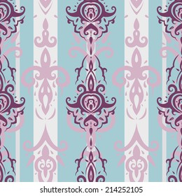 Damask background. Vintage seamless pattern. 