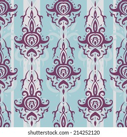 Damask background. Vintage seamless pattern. 