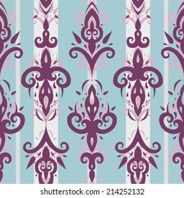 Damask background. Vintage seamless pattern. 
