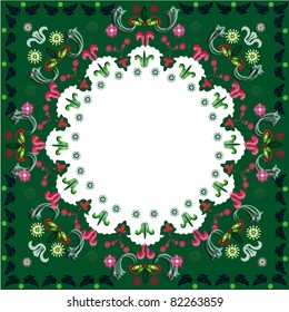  Damask baroque floral background