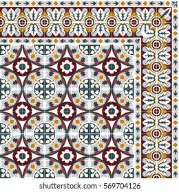 Damask beautiful background with rich, old style, luxury ornamentation, blue fashioned seamless pattern, royal vector wallpaper, floral wrapping paper, swatch fabric for decoration and design