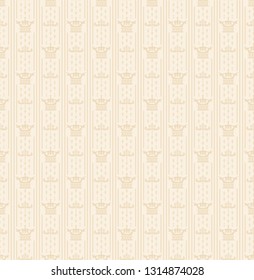 Damask beige background wallpaper, texture, vector image