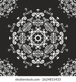 Damask Colour Background Ethnic Ethnic Geometric Pattern Folk Embroidery, Aztec Ornament Print. Design for Carpet, Wallpaper, Clothing, Wrapping, Fabric