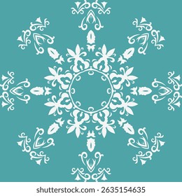 Damask Colour Printing Industry Arabic Pattern Design Folk Embroidery, Aztec Ornament Print. Design for Carpet, Wallpaper, Clothing, Wrapping, Fabric