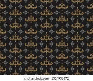 Damask dark background, texture