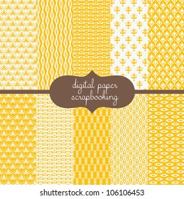 Damask Digital Paper Printable Background
