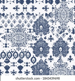 damask distress pattern with white background best use for card,web page,home decor