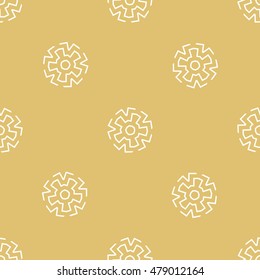 Damask elegant seamless patternr. Vector background. White and golden colors.