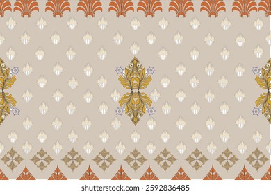 Damask is an elegant, woven fabric pattern characterized by its intricate, reversible designs, often featuring floral, geometric, or ornamental motifs