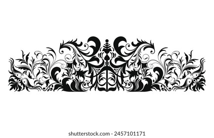 damask element isolated damask central illistration.