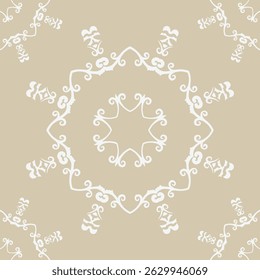Damask Fabric Embroidery Geometric Pattern Design Folk Embroidery, Aztec Ornament Print. Design for Carpet, Wallpaper, Clothing, Wrapping, Fabric