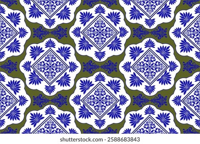 Damask fabric pattern is a design that features intricate and complex motifs, often with a smooth surface created by weaving techniques that give it a sharp and dimensional appearance. The pattern usu