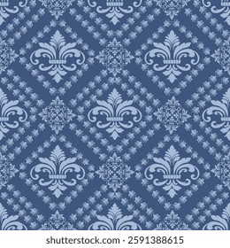 Damask fabric pattern is a design that features intricate and complex motifs, often with a smooth surface created by weaving techniques that give it a sharp and dimensional appearance. The pattern usu