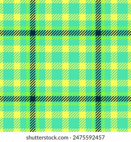 Damast Stoff Muster Textil, Designer Plaid Textur Check. Tape Vektorgrafik Tartan nahtloser Hintergrund in Minz- und Limettenfarben.