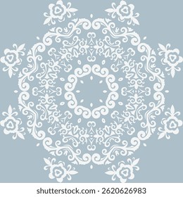 Damask Fabric Patterns Russian Geometric Ethnic Pattern Folk Embroidery, Aztec Ornament Print. Design for Carpet, Wallpaper, Clothing, Wrapping, Fabric
