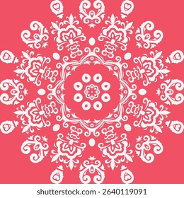 Damask Fabric Sari Pattern Geometric Pattern Design Folk Embroidery, Aztec Ornament Print. Design for Carpet, Wallpaper, Clothing, Wrapping, Fabric