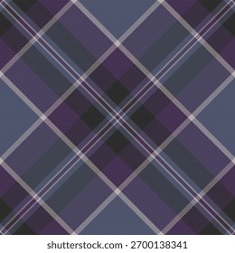 Tecido de damasco vetor têxtil, linha xadrez tartan sem costura. Fundo de verificação de padrão de textura em negrito na paleta de cores pastel e azul.