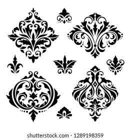 Damask Floral Baroque Elements
