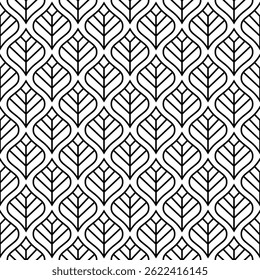 Damasco floral decorativo sem costura padrão para fundo, papel de parede, impressão, têxteis, tecidos. Elegante Abstract geométrica botânica art deco textura folhas ilustração.