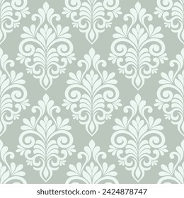 Damask floral design element. Graphic ornament royal wallpaper vector background.