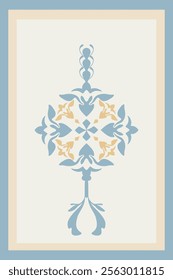 Damask floral design, damask design, vector illustration. Design for invitations or greeting cards, tags, or sheets.