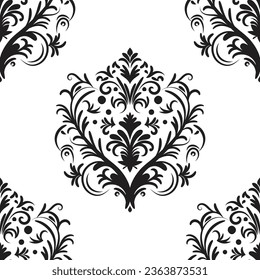 Patrón de mosaico de motivos florales de Damasco. Baldosas de lujo aisladas.