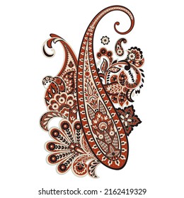 Damask Floral Paisley isolated Vector pattern