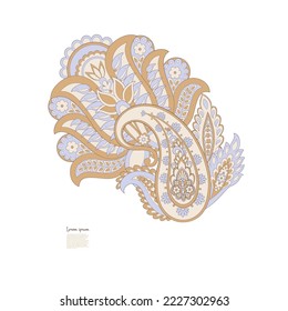 Damask Floral Paisley isolated Vector pattern