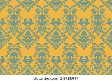 Damask Floral Pattern Arabesque Cloth Bandana Print.design for carpets, fabric patterns, pillows, blankets, scarves, shirts, pants, backgrounds, wallpaper.