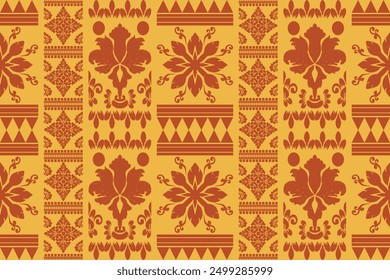 Damask Floral Pattern Arabesque Cloth Bandana Print.design for carpets, fabric patterns, pillows, blankets, scarves, shirts, pants, backgrounds, wallpaper.