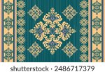 Damask Floral Pattern Vector. Arabesque Cloth  ,Bandana Print, Silk  ,Baroque Style  ,Bohemian Decor  ,Border Embroidery , Carpet Pattern  ,Cushion Cover ,Damascus Ornament  ,Damask Pattern 