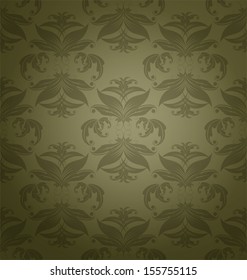 Damask  floral pattern. Vintage vector illustration.