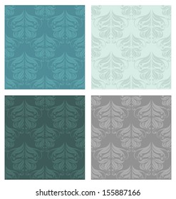 Damask  floral pattern. Vintage vector illustration.