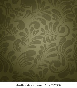 Damask  floral pattern. Vintage vector illustration.