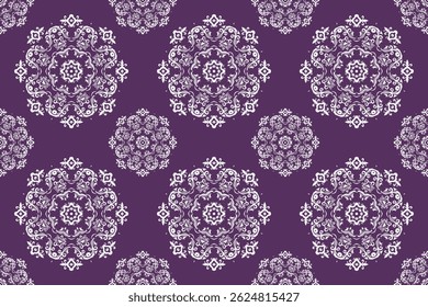 Patrones florales de damasco Patrón tradicional interminable surcoreano bordado de Folk, estampado de adorno azteca. Diseño para la alfombra, Fondo de pantalla, ropa, envoltura, tela